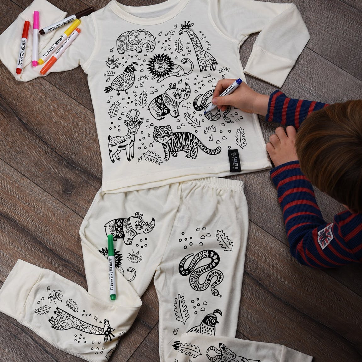 Colour In 'Jungle' PJ's | Selfie Co.