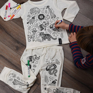 Colour In 'Jungle' PJ's | Selfie Co.