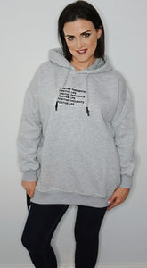 Positive Thoughts Positive Life Hoody (Grey)