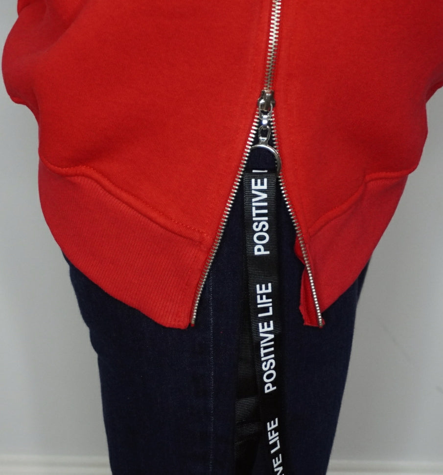 Positive Thoughts Positive Life Hoody (Red)